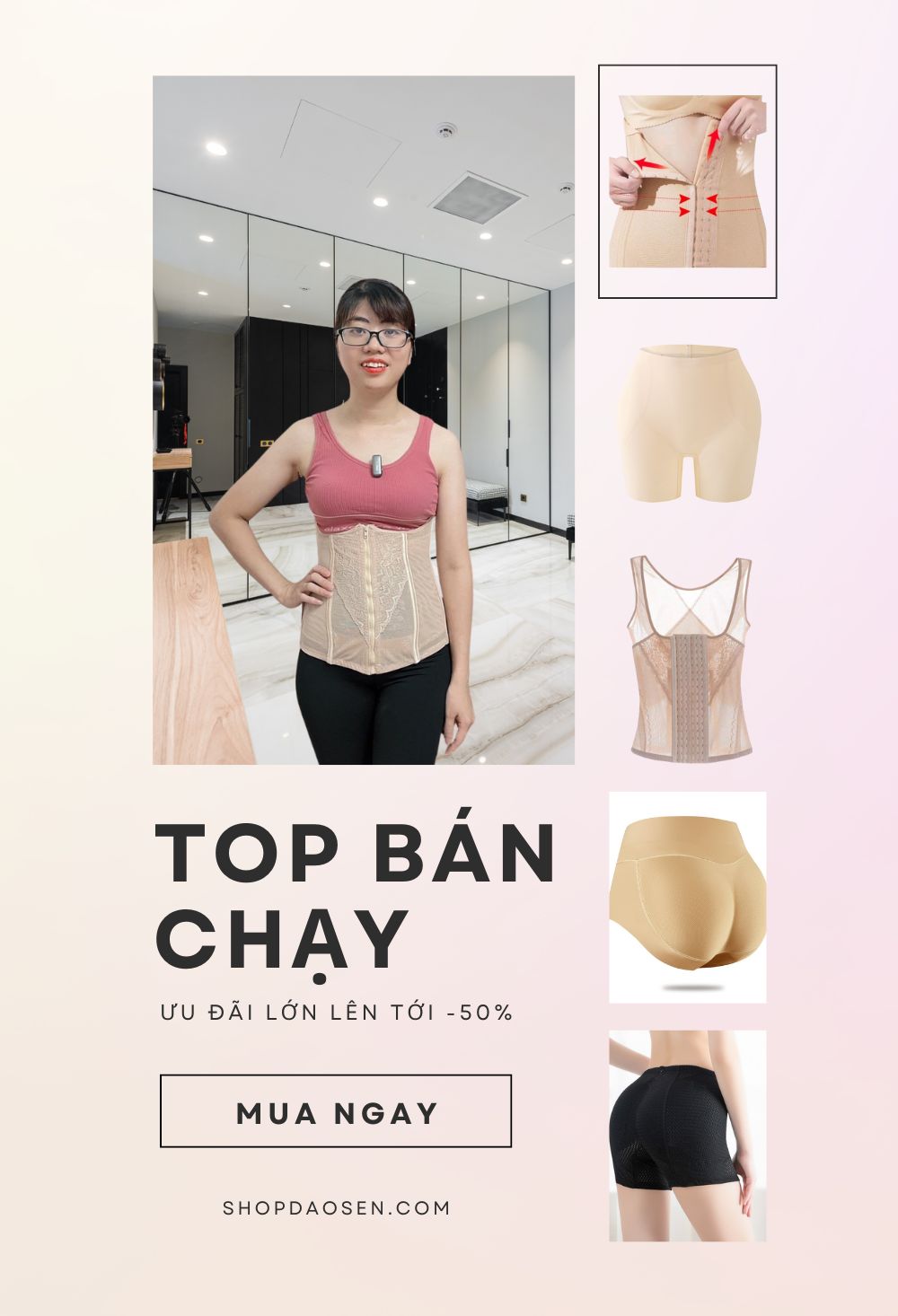 Baner doc j shop Đào Sen