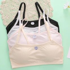 Áo lá học sinh cấp 2 cấp 3 tuổi dậy thì có đệm lót tháo dời loại 2 dây mảnh, áo ᵰgực học sinh, áo lót học sinh, áo lót, áo bra nữ