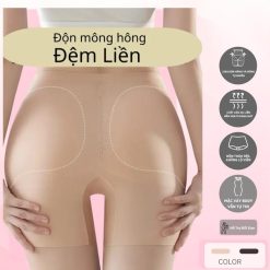 Quần đùi độn hông và V3, độn mông hông mỏng 0.7 cm cạp ngắn chất liệu su đúc liền, không đường may, không lộ viền , mặc đầm body hay quần mỏng không lộ